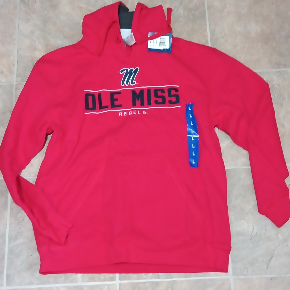 NWT Champion Men's Ole Miss Hoodie Red Size Large